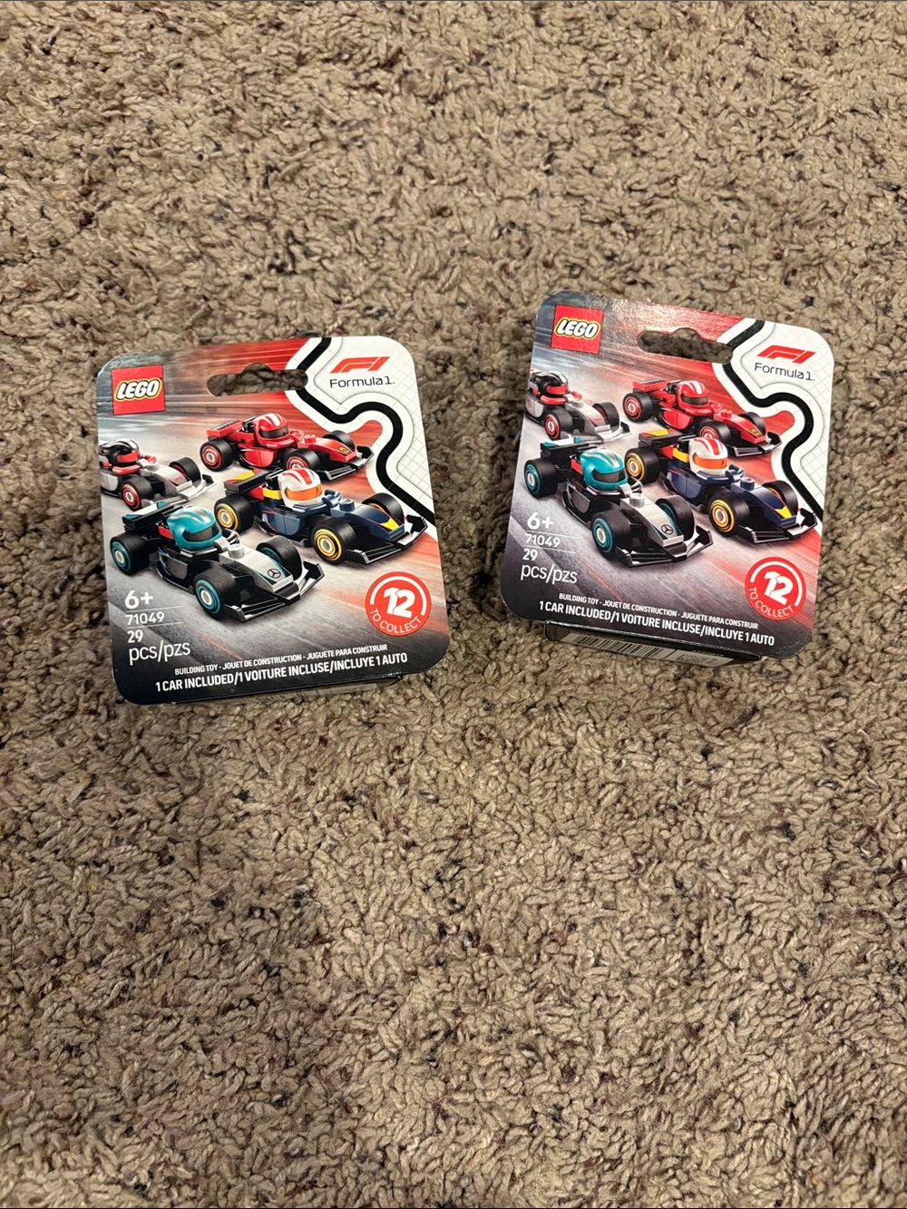 Lego Formula 1 Mini Racers 2 new  - Red, Teal, Black Accents